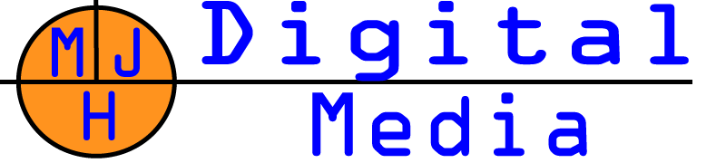 logo for m j h digital media and link to website design site